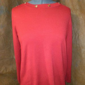 Cable And Gauge XL Red Sweater With rhinestones NWT